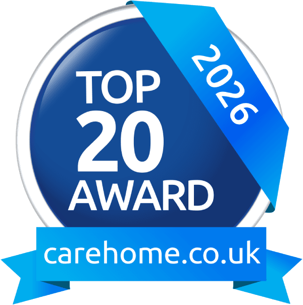 carehome.co.uk Top 20 2026 Award Logo